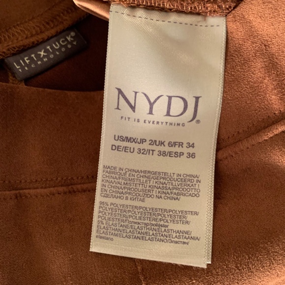 NYDJ NEW Stretchy Faux Suede Pull On Bootcut Pants Size 2 - Picture 9 of 9